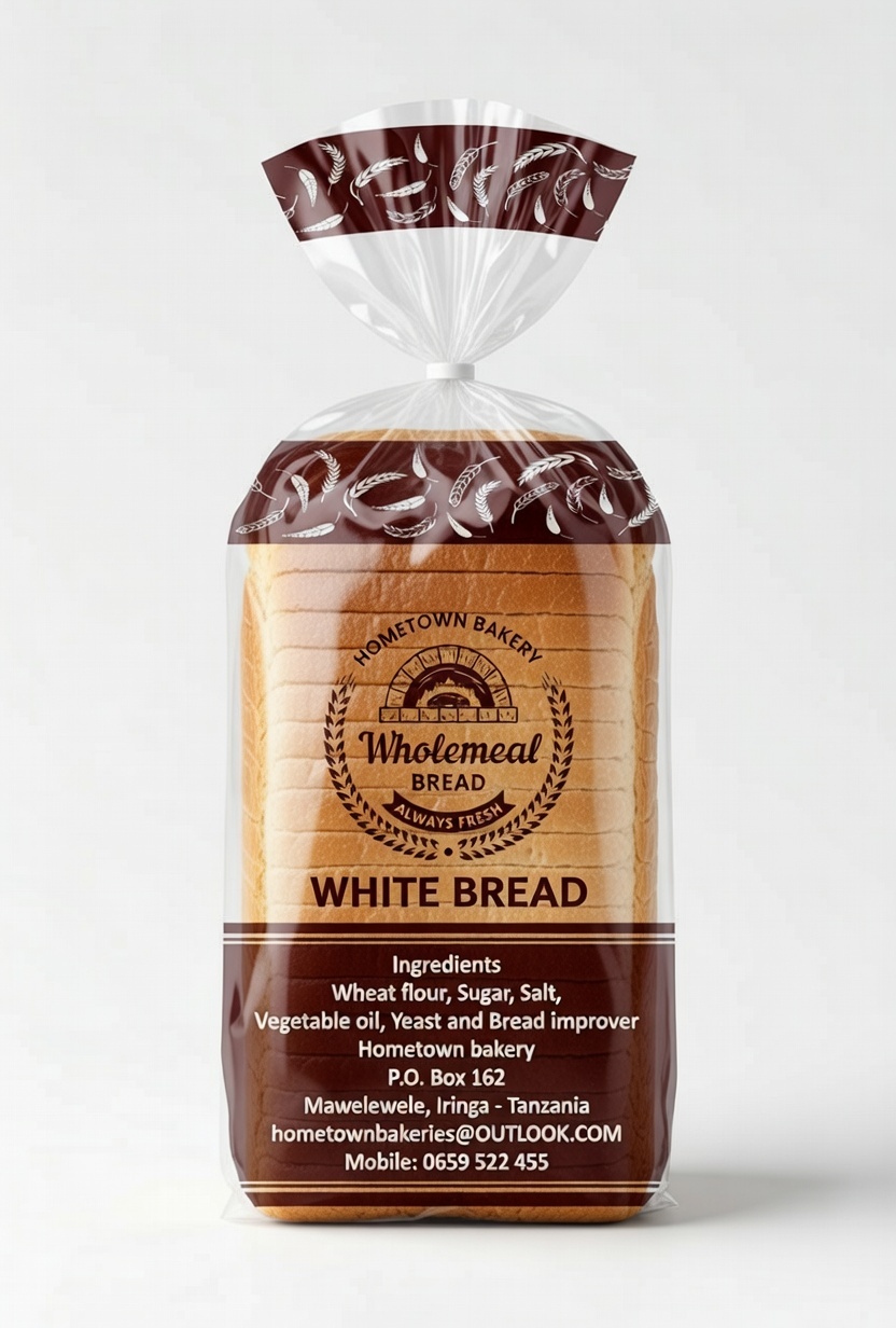 Hometown Bakery Wholemeal Bread packaging